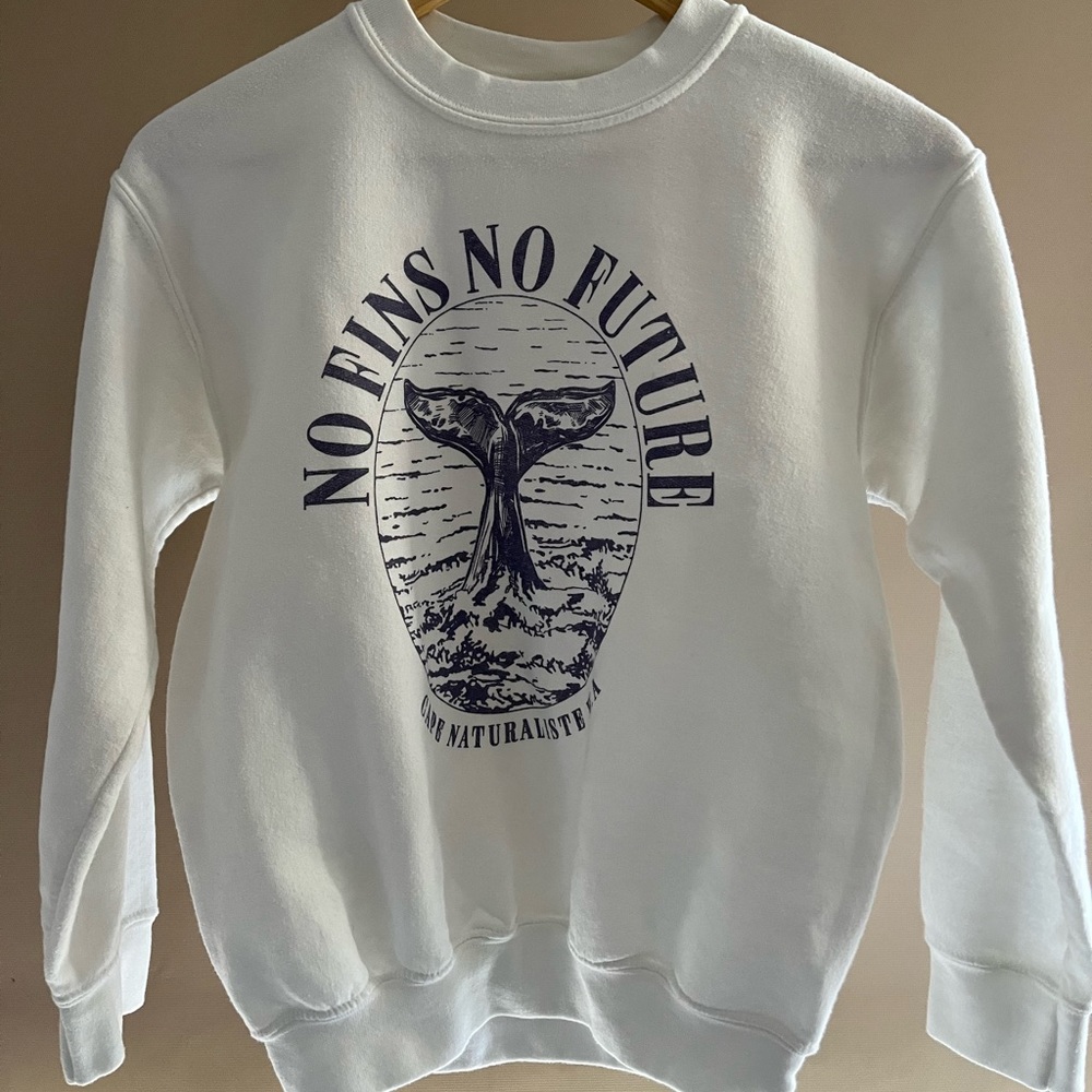 Urban Outfitters “no fins no future” crewneck sweater